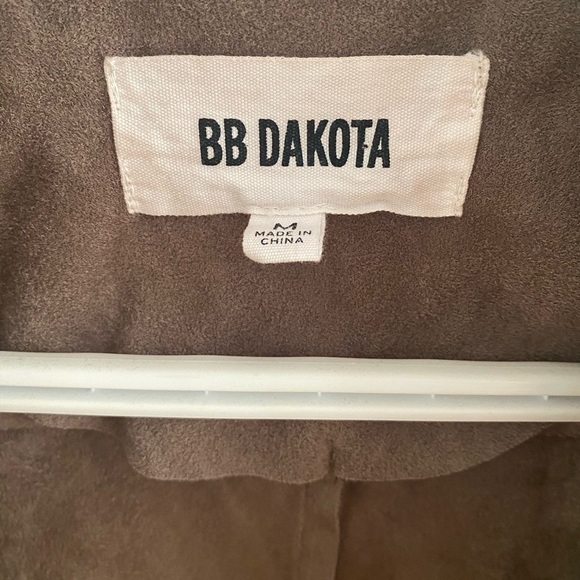 BB Dakota faux suede drape front jacket - Picture 4 of 5